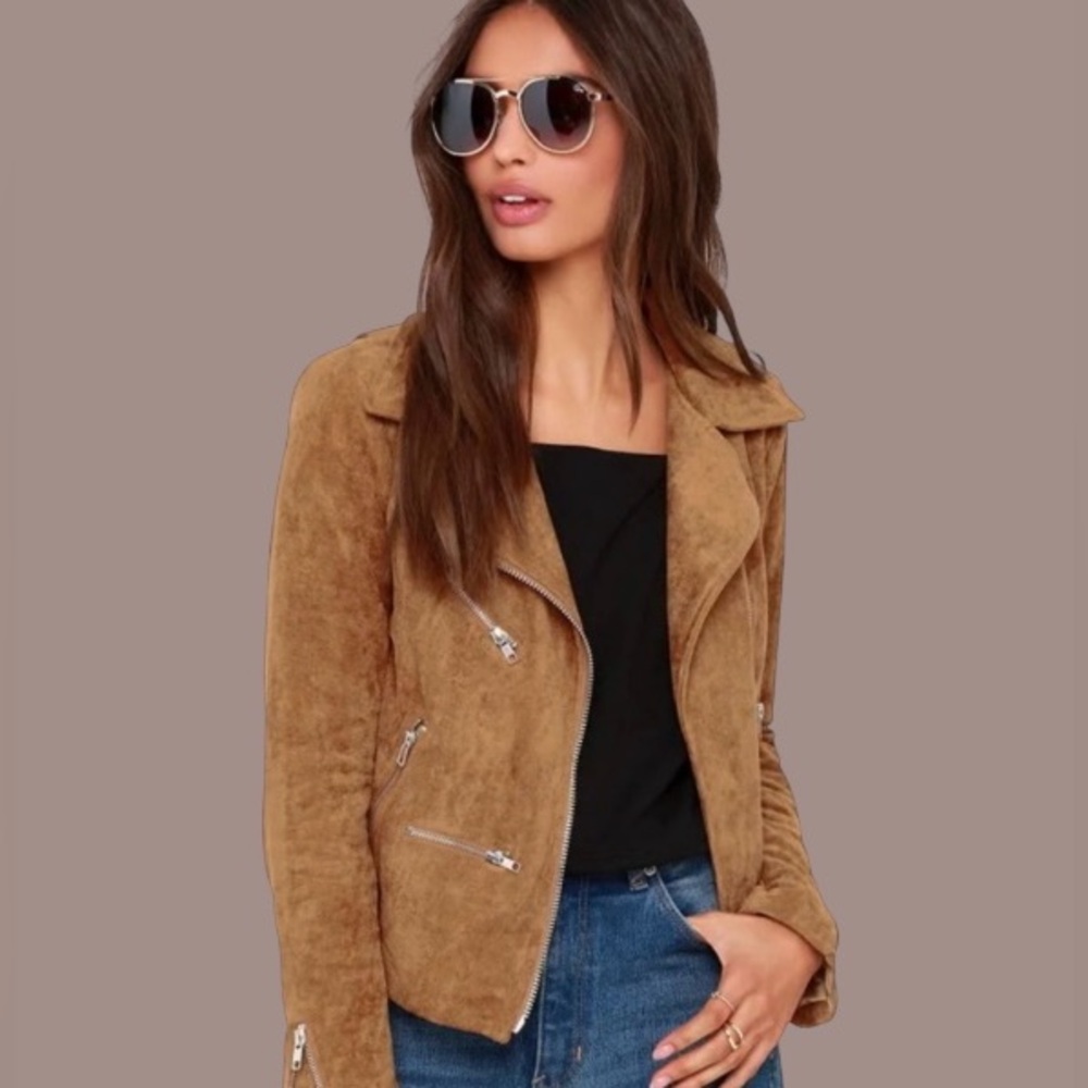 🤎LULU’S! “SUEDE WITH LOVE” MOTO JACKET! LIKE NEW! SO TRENDING NOW!